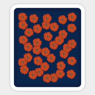 Floral Pattern in red Sticker